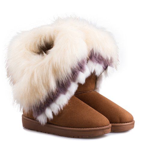 Furry Trim Ankle Boots