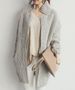 Stylish Stand-Up Collar Long Sleeve Loose-Fitting Solid Color Knitted Women's Cardigan -  