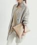 Stylish Stand-Up Collar Long Sleeve Loose-Fitting Solid Color Knitted Women's Cardigan -  