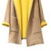Stylish Lapel Color Block Double-Pocket Long Sleeve Women's Coat -  
