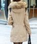 Stylish Hooded Solid Color Long Edition Thicken Long Sleeve Women's Coat -  
