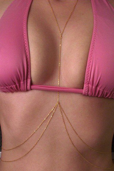 

Infinity Cross Body Chain, Golden