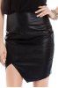 Faux Leather Panel Popover Sheath Dress -  