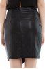 Faux Leather Panel Popover Sheath Dress -  