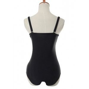 Spaghetti Strap Bowknot Plain One Piece