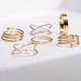6PCS of Chic Women's Round Solid Color Rings -  