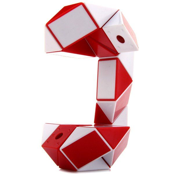 

SHS Creative 24 Blocks Magic Snake Ruler Educational Toy, Red with white