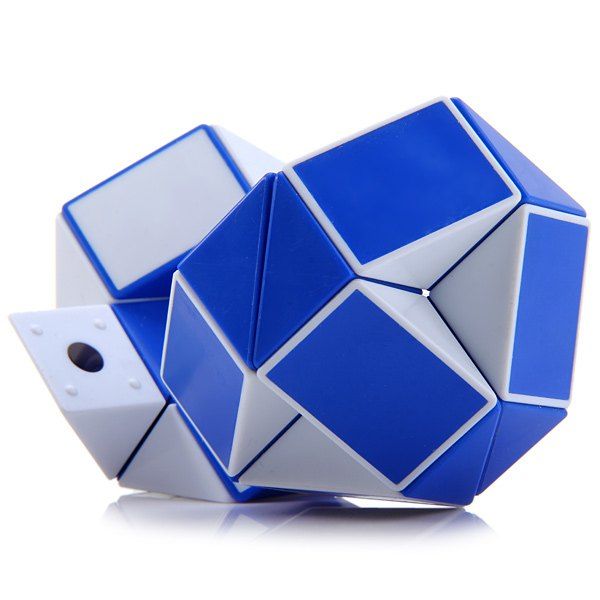 

SHS Creative 24 Blocks Magic Snake Ruler Educational Toy, Blue and white