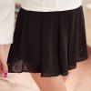 Fashionable Black Pleated Culottes For Women -  