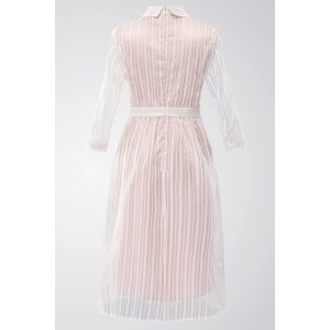 striped see through dress