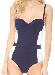 Color Block Padded Spaghetti Strap One Piece Swimwear Color Block Padded Spaghetti Strap One Piece Swimwear