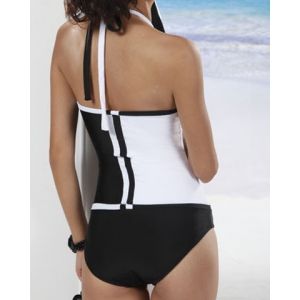 square neckline one piece swimsuit