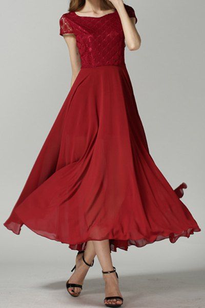 A-Line Bowknot Scoop Beaded Dress With Pockets Vintage Mauve