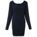 Casual Scoop Neck Solid Color All-Match Long Sleeve Women's Sweater -  