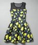 Vintage Scoop Neck Sleeveless Floral Print Voile Splicing Dress For Women -  