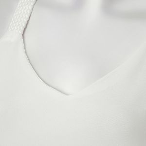 womens white v neck