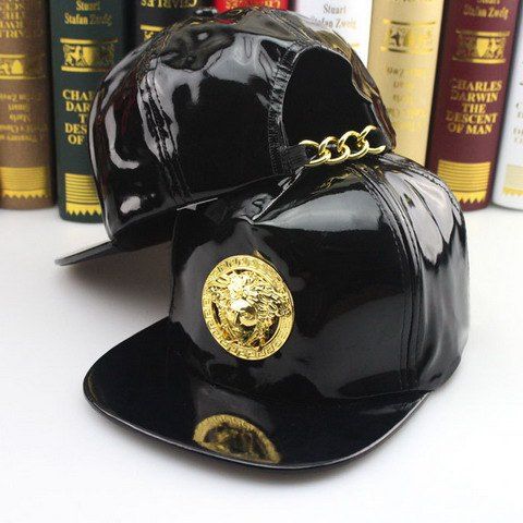 patent leather baseball cap