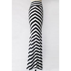 Stripe S Stylish High-waisted Striped Mermaid Women's Skirt | RoseGal.com