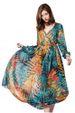 Boho Printed Long Sleeve Maxi Summer Swing Dress -  