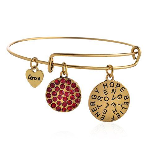 Discount Sweet Beads Heart Pattern Bracelet For Women  