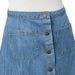 Retro Style Solid Color Buttoned Denim Skirt For Women -  