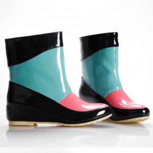 color block boots womens