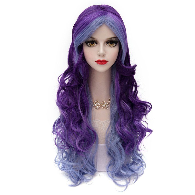 [35% Off] Two-tone Gradient Fluffy Long Middle Part Trendy Wave 