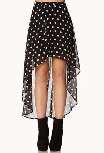 Hollow out ruched polka dot irregular mini skirt set