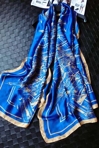 

Chic Palm and Buildings Pattern Multifunctional Beach Pashmina For Women, Yellow