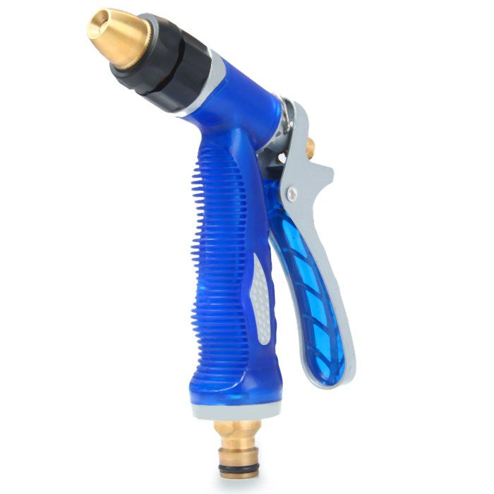 

High Pressure Copper Nozzle Water Gun Garden Water Washing Sprinkler Gun Car Bike Cleaning Tube, As the picture;multi-color
