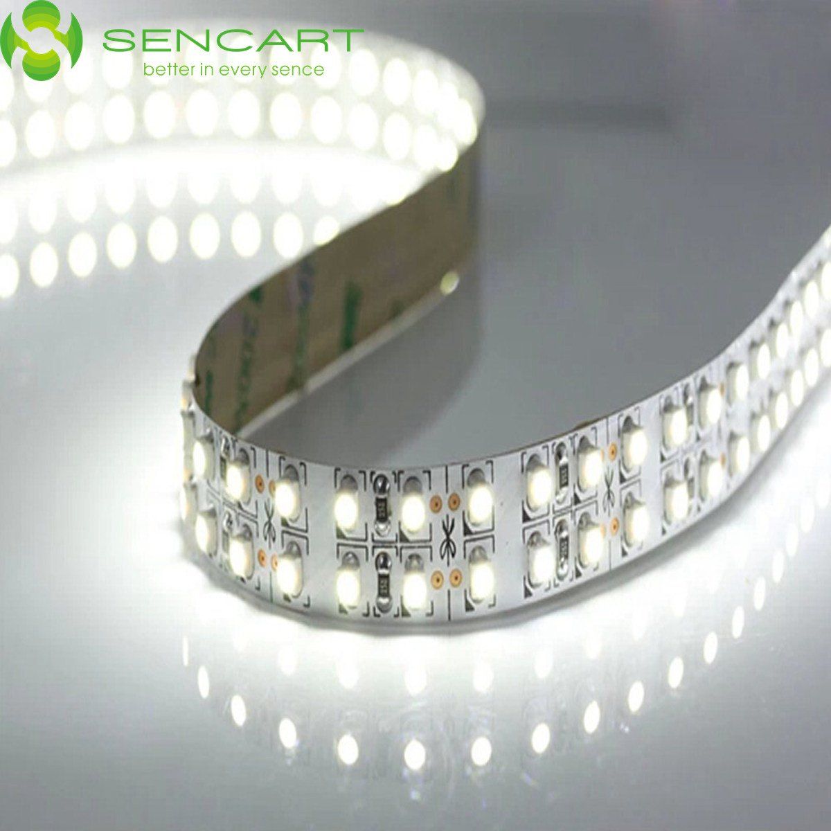 

SENCART 5M Double Row 1200 x SMD 3528 3600LM 6500K Flexible LED Strip Light ( DC 12V ), Cool white light