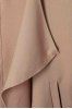 Lapel Neck Long Sleeve Solid Color Trench Coat -  