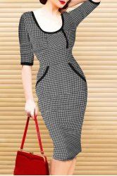 Helene Bergman Elegant Black & White Houndstooth Overcoat UK 14 LB010 main image 1