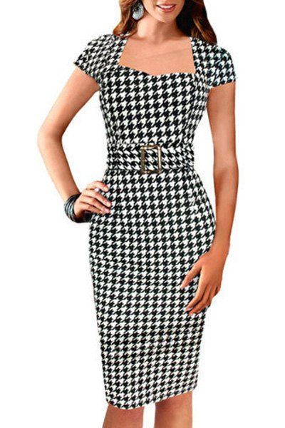 sweet heart printed bodycon dress