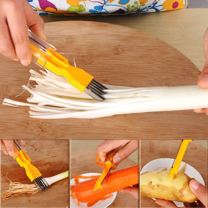 [40 OFF] 2 In 1 Onion Cutter Paring Knife Multifunctional Chopper