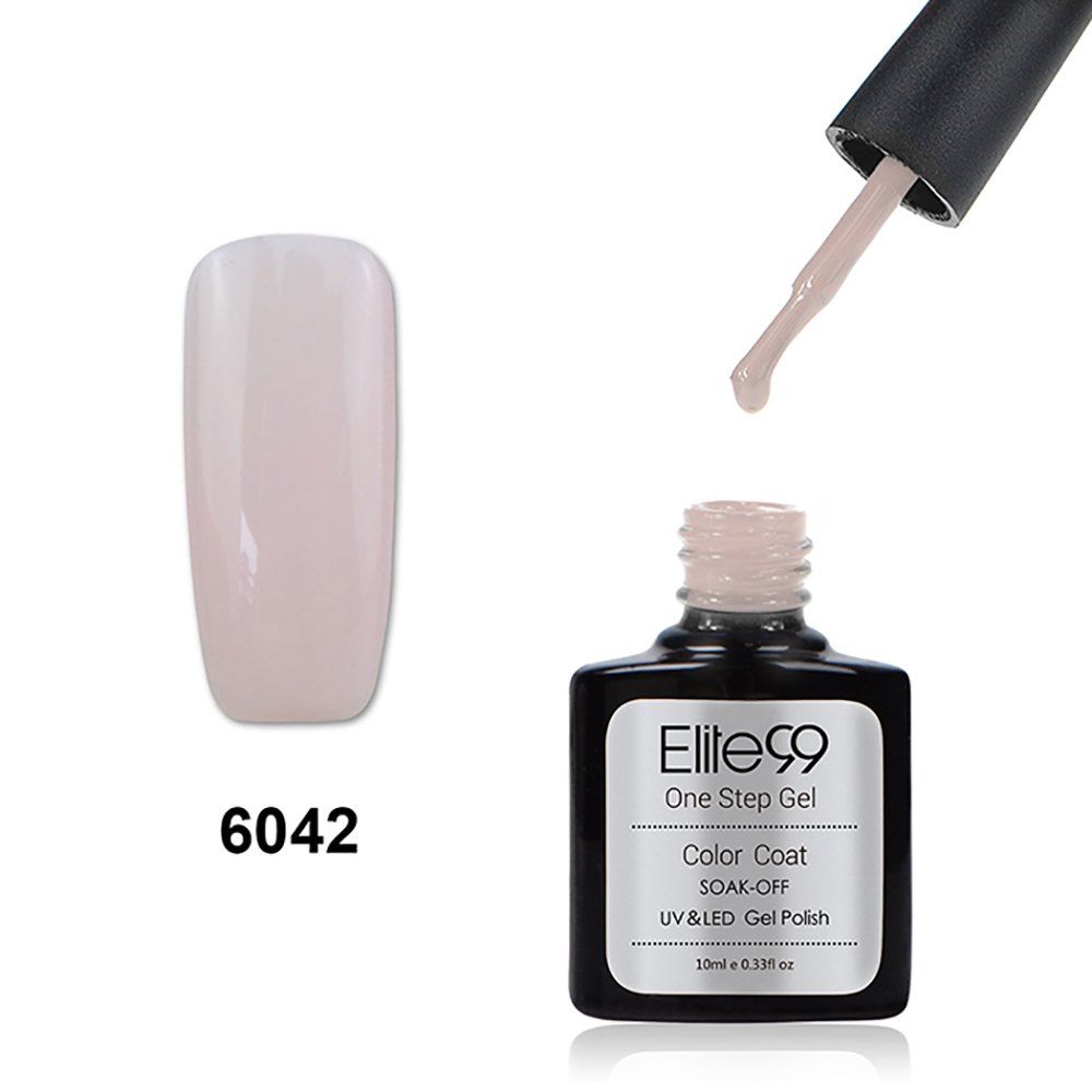 

Elite99 3 in 1 Soak Off One Step Gel Polish No Need Base Top Coat UV LED Lamp, Clear pink