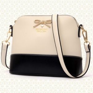 white purse with bow