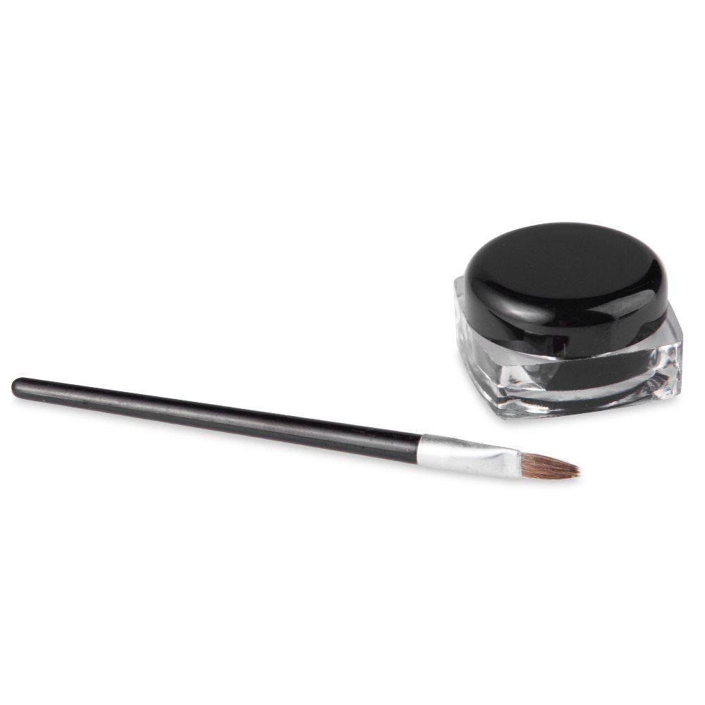

Natural Waterproof Lasting Cream Eyeliner Makeup Set with Brush, Black