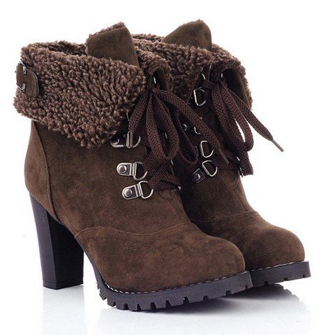 booties heels brown