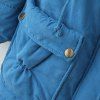Fresh Style Drawstring Thick Fleece Coat For Women -  