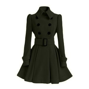 Fit and Flare Double Breasted Coat