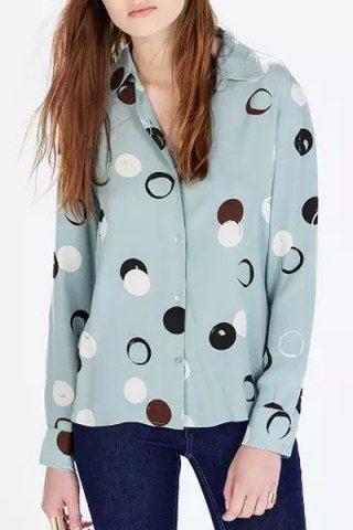 polka dot collar shirt