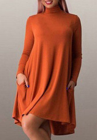 orange turtleneck plus size