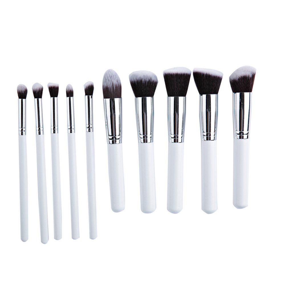 [28 OFF] 10pcs Makeup Cosmetics Liquid Foundation Blending Brush Set