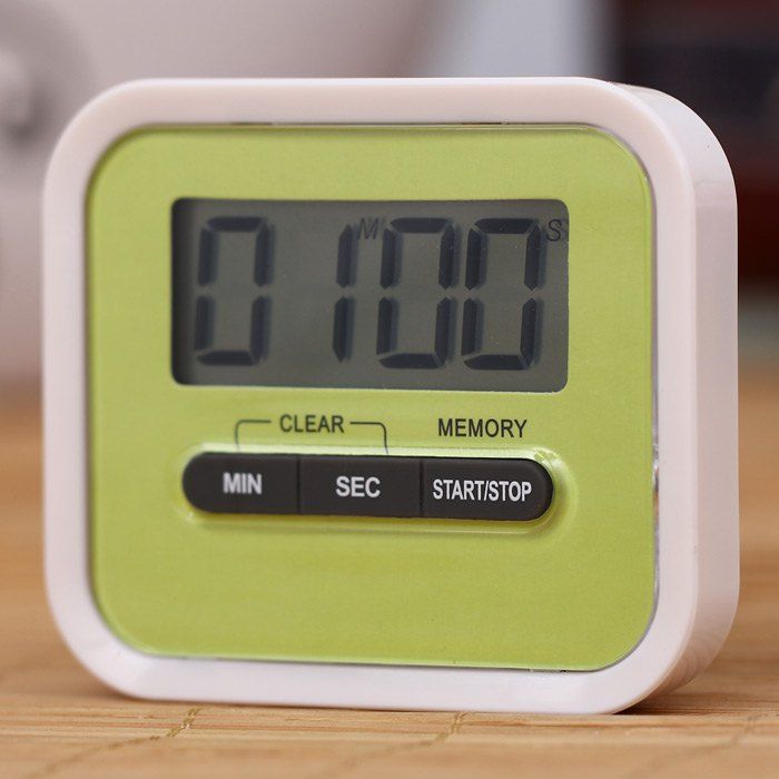 

Portable Count Down Timer with LCD Display for Kitchen / Lab, Green;blue