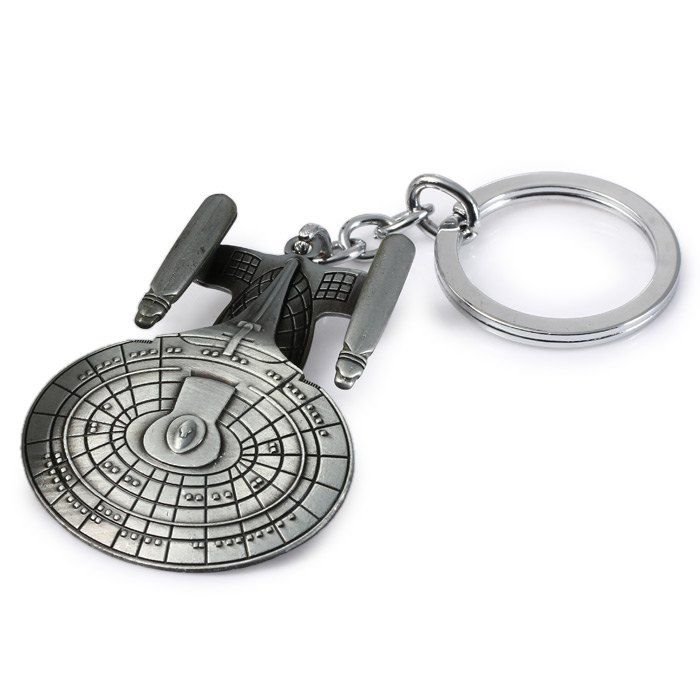 

Portable Star Trek Enterprise NCC-1710 F Designed Belt Metal Key Chain, Silver