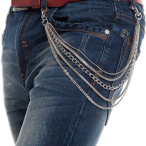 [48% OFF] Stylish Simple Five Layered Trouser Chain For Men | Rosegal