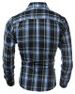 Casual Turn-down Collar Classic Color Block Plaid Pattern Long Sleeves Men's Slimming Shirt -  