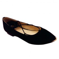 Graceful Criss-Cross and Pointed Toe Design Women's Flat Shoes