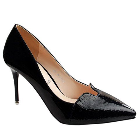 crocodile print pumps